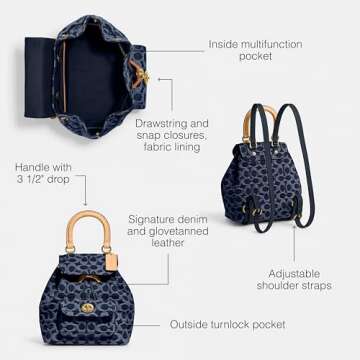 Stylish Coach Women's Riya Backpack for Everyday Use