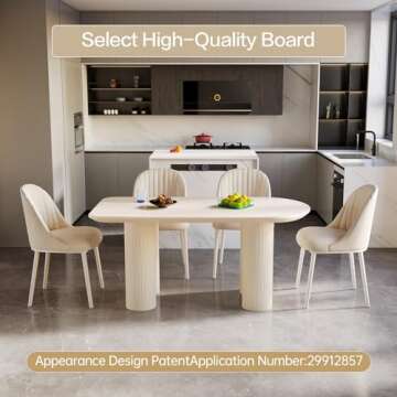 Guyii Dining Table Set with 4 Chairs, Modern Kitchen Table Set, Indoor Dining Table for Kitchen, Bar...