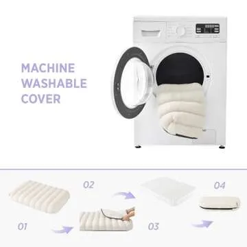 Lesure Cute Orthopedic Dog Bed for Small Dogs, Waterproof Chic Flat Pet Mat with Removable Washable Cover, Fuzzy Thick Egg Crate Foam Pet Mattress for Indoor Use (24" x 18", Cream)