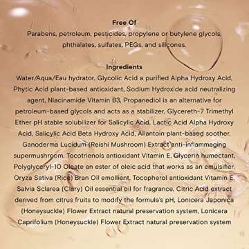 Moon Juice Acid Potion AHA and BHA Liquid Exfoliator | Chemical Skin Exfoliant to Resurface, Unclog & Balance | 25% AHA BHA Complex, Niacinamide & Reishi | Vegan, Cruelty-Free | 100ml (3.3 fl oz)