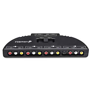Fosmon 4-Way RCA Switch for Multiple Devices Connection