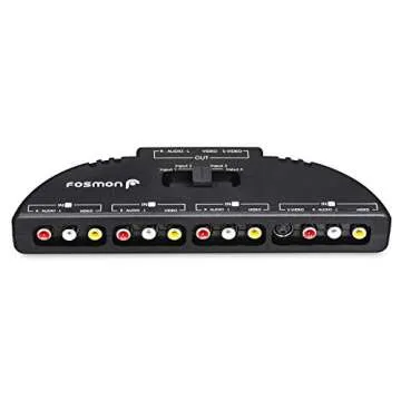 Fosmon 4-Way RCA Switch for Multiple Devices Connection