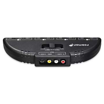 Fosmon 4-Way RCA Switch for Multiple Devices Connection