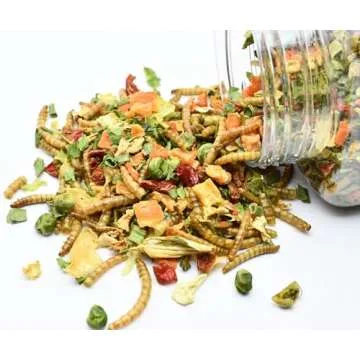 T-Rex Bearded Dragon Food Gourmet Blend 4oz Premium All-Natural Food Protein-Rich Blend of Freshly Sourced Fresh Vegetables, and Nutrients for Optimal Health, Made in The USA