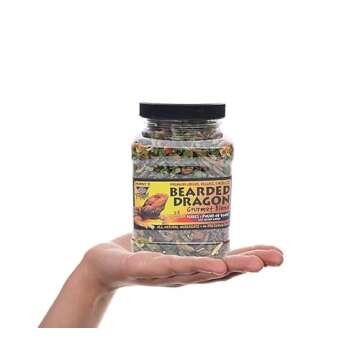T-Rex Bearded Dragon Food Gourmet Blend 4oz Premium All-Natural Food Protein-Rich Blend of Freshly Sourced Fresh Vegetables, and Nutrients for Optimal Health, Made in The USA