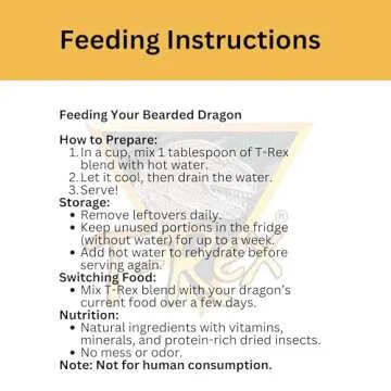 T-Rex Bearded Dragon Food Gourmet Blend 4oz Premium All-Natural Food Protein-Rich Blend of Freshly Sourced Fresh Vegetables, and Nutrients for Optimal Health, Made in The USA