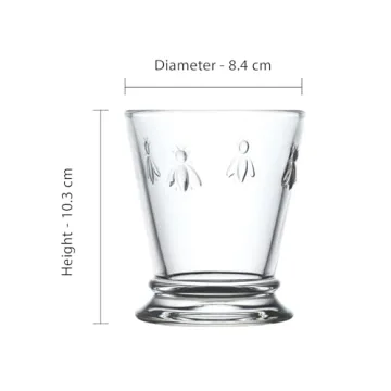 La Rochere Napoleon Bee Tumbler Set of 6 – La Rochere Bee Glassware Sets – Fancy Glassware Drinking Glasses (9 oz)