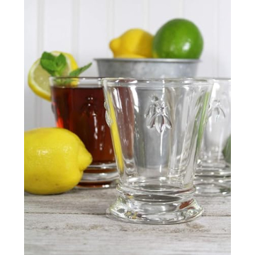 La Rochere Napoleon Bee Tumbler Set of 6 – La Rochere Bee Glassware Sets – Fancy Glassware Drinking Glasses (9 oz)