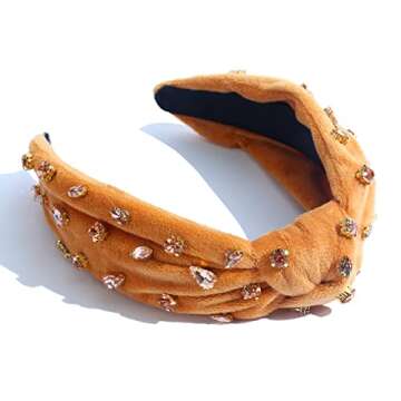 FEDANS Women Knotted Jeweled Headband Embellished Top Hairband ladies Twist Bohemian Hair accessories for Girls