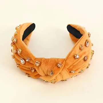 FEDANS Women Knotted Jeweled Headband Embellished Top Hairband ladies Twist Bohemian Hair accessories for Girls