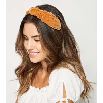 FEDANS Women Knotted Jeweled Headband Embellished Top Hairband ladies Twist Bohemian Hair accessories for Girls