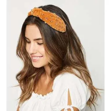 FEDANS Women Knotted Jeweled Headband Embellished Top Hairband ladies Twist Bohemian Hair accessories for Girls