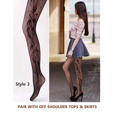 VERO MONTE Women Fishnet Tights - 4 Styles in 1 Pack