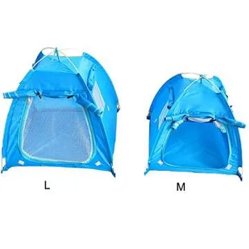 OLizee Breathable Washable Pet Puppy Kennel Dog Cat Folding Indoor Outdoor House Bed Tent (Brown,M)