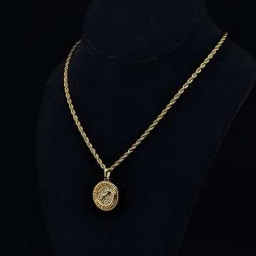 CHRISTIN MARIE STUDIO 18k Gold Plated Zodiac Necklace & Pendant - Gold Necklace for Women & Men, Tarnish & Water Resistant, Birthday Gifts for Women & Men (Sagittarius, 18" Rope)