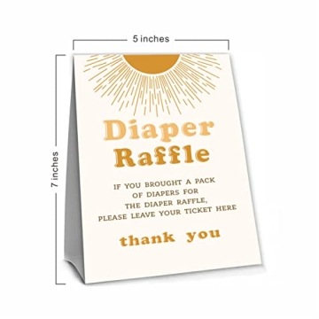 Retro Sun Diaper Raffle Game Kit for Baby Showers