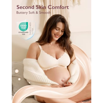 Momcozy Nursing Bra - Seamless, Wireless Comfort for Moms