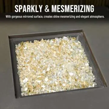 Skyflame 10-Pound Caribbean Blue Fire Glass for Fire Pits