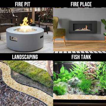 Skyflame 10-Pound Caribbean Blue Fire Glass for Fire Pits