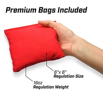 GoSports Flag Series Wood Cornhole Sets with American State Flags