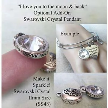Your Choice Name, When A Cardinal Appears Your Loved One Is Near, Memorial Bangle Bracelet, Grief Relief, Sympathy Bereavement Gift, A Piece of My Heart Is In Heaven, Teens, Small, Medium or Large