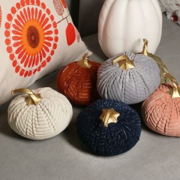 Adorable Ogrmar Velvet Pumpkins Set Perfect for Autumn