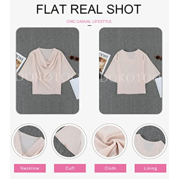 Stylish Beige Pink Cowl Neck Blouse for Women
