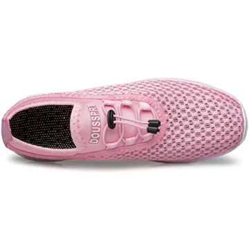 DOUSSPRT Women's Quick Drying Aqua Shoes – Pink Size 8