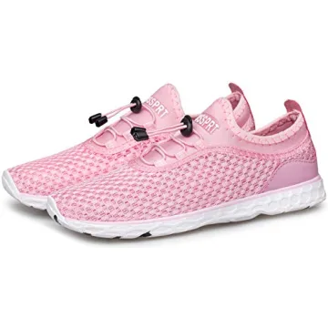 DOUSSPRT Women's Quick Drying Aqua Shoes – Pink Size 8