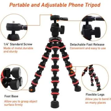 Linkcool Flexible Octopus Tripod with Remote for Smartphones