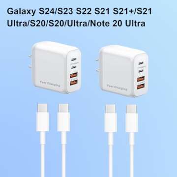 40W USB C Wall Charger with 4 Ports for Fast Charging