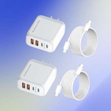 40W USB C Wall Charger with 4 Ports for Fast Charging