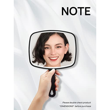 OMIRO Hand Mirror - Portable and Stylish 6.3" x 9.6"