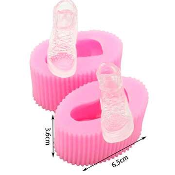 3D Shoes Silicone Fondant Molds Chocolate Molds Cake Tool Cake Decorating DIY Mould for Fondant Gumm...