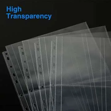 Sooez 30 Pack Heavy Duty Photo Page Protectors for Binders