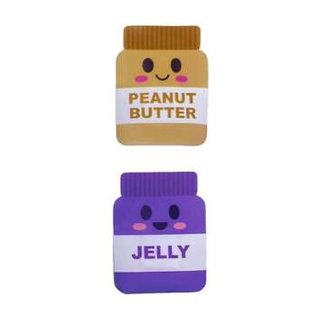 Boo Boo Buddies Fun Kids Adhesive Bandages Pack - 24 Pcs (Peanut Butter + Jelly)