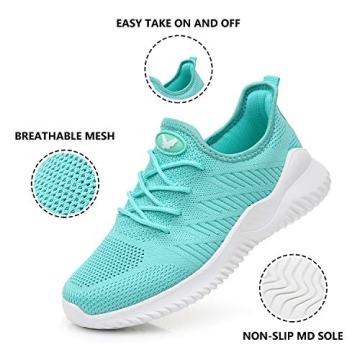 QAUPPE Women's Lightweight Memory Foam Tennis Shoes