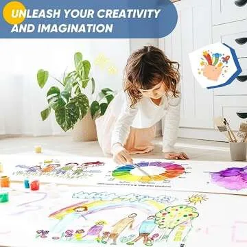 White Wrapping Paper Craft Paper Kraft Paper Roll 15" x 450", Bulletin Board Paper, Arts & Crafts, Gift Wrapping Packing Painting Drawing Paint Easel Poster Chart Decorative Paper, Kids Art Supplies