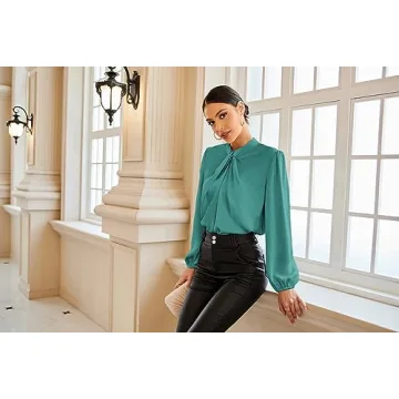 Stylish Lantern Sleeve Twist Blouse for Women