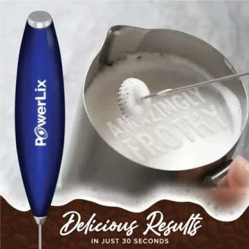 PowerLix Handheld Milk Frother Battery Operated Foam Maker