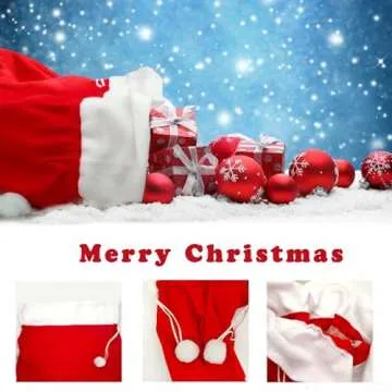 FOIMAS Christmas Santa Sack,43x27 inch Jumbo Velvet Santa Gift Bags with Drawstring for Christmas Gift Wrapping Home Decoration Supply,Gold
