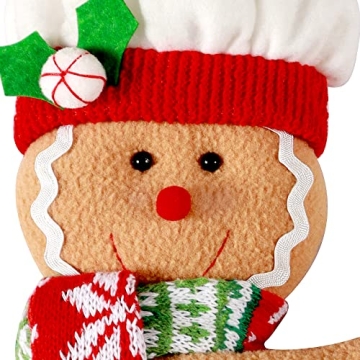 Cute Gingerbread Man Tree Topper for Holiday Decor