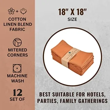 Elegant Fingercraft Cloth Napkins 12 Pack, Eco-Friendly Design