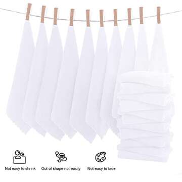 MOONQUEEN Ultra Soft Premium Washcloths Set - 12 x 12 inches - 24 Pack - Quick Drying - Highly Absorbent Coral Velvet Bathroom Wash Clothes - Use as Bath, Spa, Facial, Fingertip Towel (White)