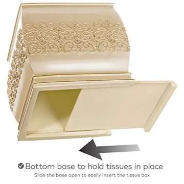 Elegant Beige and Gold Shannon Style Tissue Holder for Your Home