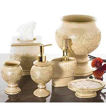 Elegant Beige and Gold Shannon Style Tissue Holder for Your Home