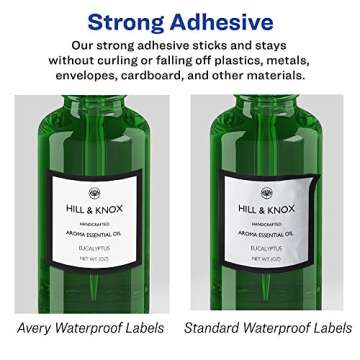 Avery Durable Waterproof Square Labels with Sure Feed, 2" x 2", 120 Oil and Tear-Resistant Waterproof Labels, Print-to-The-Edge, Laser/Pigment-Based Inkjet Printable Labels