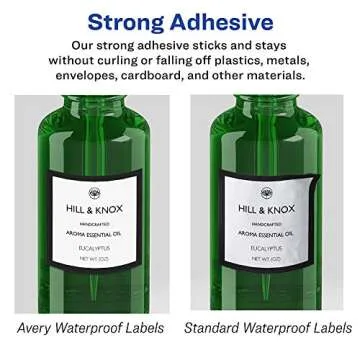 Avery Durable Waterproof Square Labels with Sure Feed, 2" x 2", 120 Oil and Tear-Resistant Waterproof Labels, Print-to-The-Edge, Laser/Pigment-Based Inkjet Printable Labels