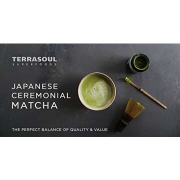 Terrasoul Superfoods Organic Matcha Green Tea (Ceremonial Grade in Miron Glass), 2.12 ounces (60g)