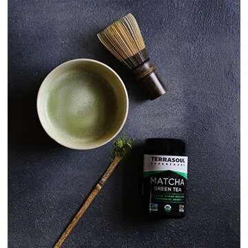 Terrasoul Superfoods Organic Matcha Green Tea (Ceremonial Grade in Miron Glass), 2.12 ounces (60g)
